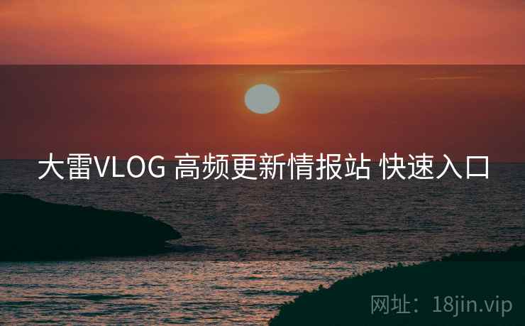 大雷VLOG 高频更新情报站 快速入口